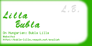 lilla bubla business card